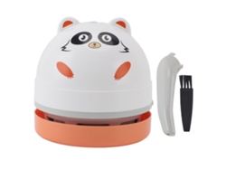 Mini Aspiradora Inalámbrica Para Portátil Y Escritorio Con Boquilla De Succión Y Cepillo Para Limpiar Polvo Y Residuos - Raccoon