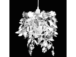 Candelabro Luminaria de Techo con Hojas 21,5 x 30 cm Plateado