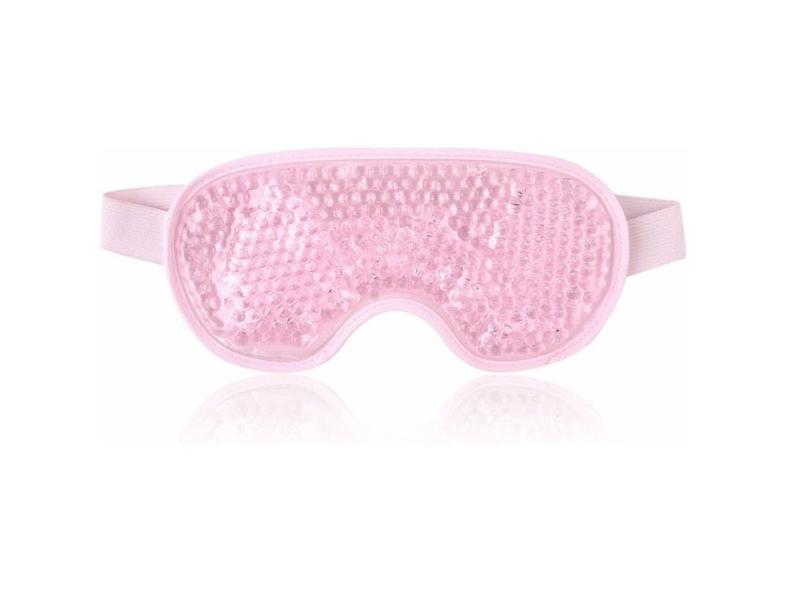 Mascarilla de gel frío-calor con perlas flexibles para un alivio rápido y suave, color rosa