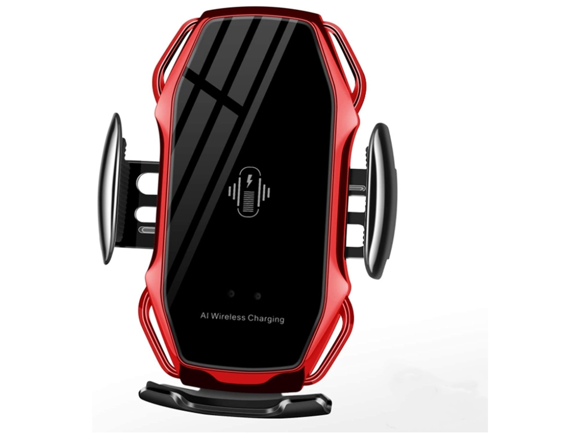 Cargador Sem Carro Sensor Toque Clipe Retrátil Carregamento para iPhone XS/Xs Max/Xr YIZHOOD Rojo