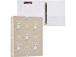 Besportble Carpeta De Conejito Pascua Redondo Y Portapapeles Oficina Pvc. 27,9 X 21,6 Cm 31,5 27 6