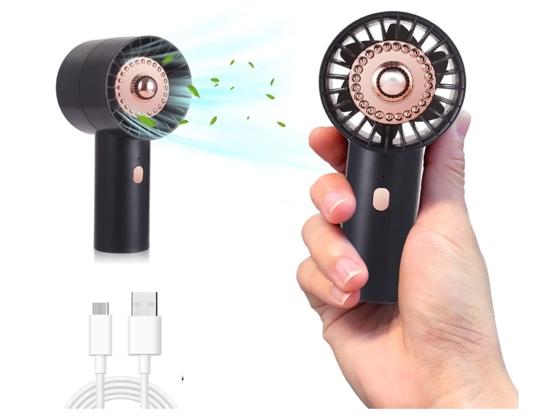 Ventilador de Mano Portátil ENZON USB 3 Velocidades Negro