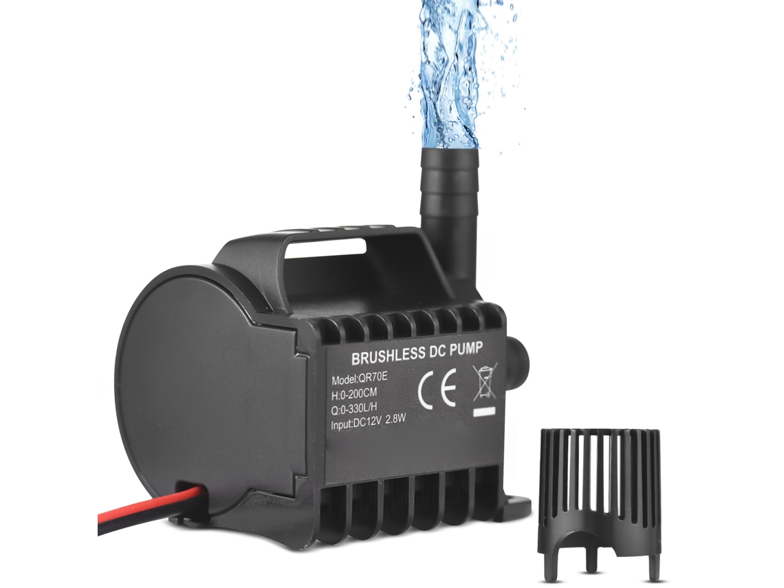 Bomba De Agua Sumergible 12v Eléctrica 330l/h, Mini Bombilla Portátil Para Acuario, Pecera, Fuente, Elevación Máxima 6.5ft