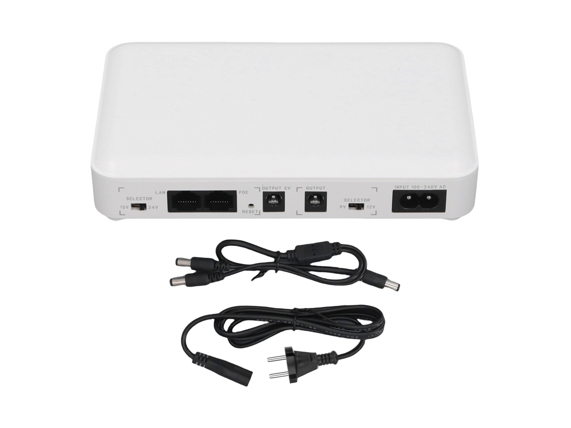 Mini Ups 8000mah Fonte Ininterruptível 5v 9v 12v 24v Poe para Roteador S/MARCA