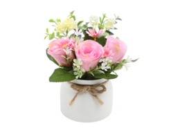 Hortensias artificiales con maceta, mini hortensia en maceta de cerámica