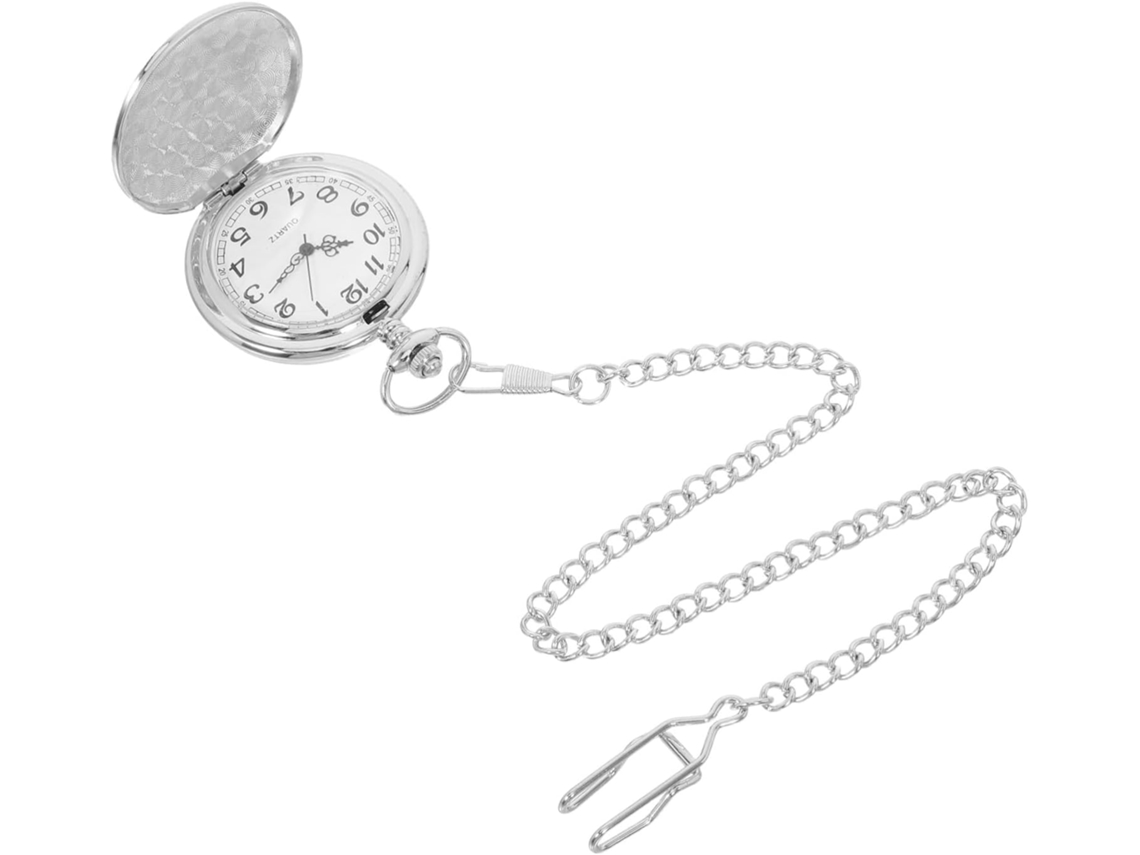 Reloj Bolsillo Mecánico Cuerda Manual Cadena Hombre Mujer Diseño Vintage Números Arábigos