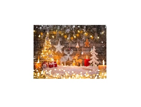 Fondo De Chimenea De Decoraciones Navideñas