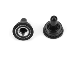 2026dz-20 Piezas de cubierta de goma impermeable para interruptor de palanca de 6 mm, color negro