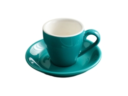 Taza de porcelana para espresso con platillo, 80 ml, 2,7 oz