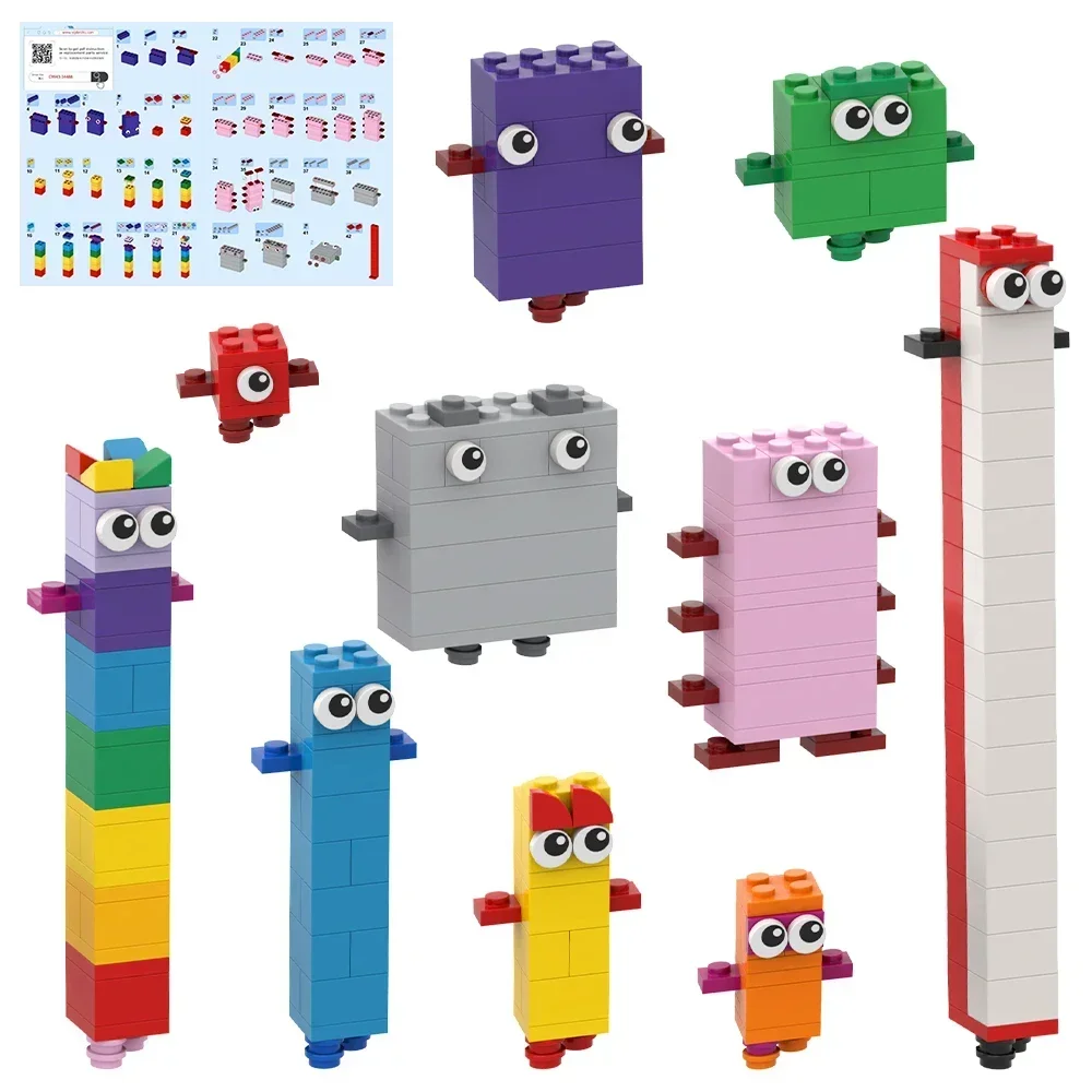 Bloques De Construcción Educativos Moc Número 1 Al 10, Decoraciones De Escritorio Para Niños, Juguetes, Regalos De Cumpleaños