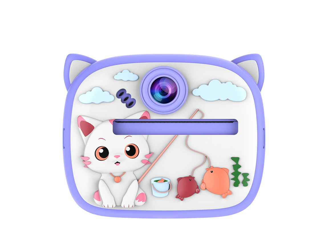 Cámara Instantánea Siurn Hd 1080p Gatito Morado