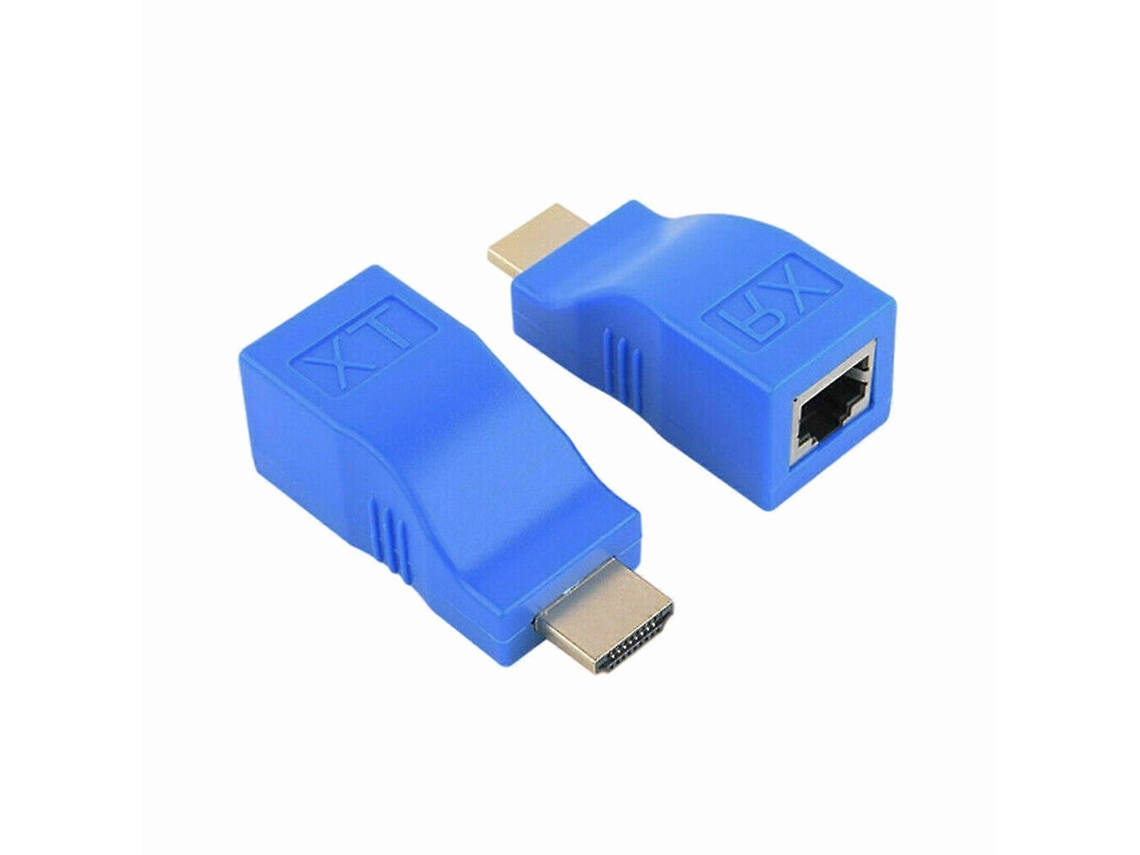 Extensor HDMI a RJ45 LAN Cat5e/6 Ethernet, adaptador 4K 1080p