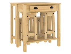 Maison Exclusive - Set De Bar 5 Piezas Madera Maciza De Pino