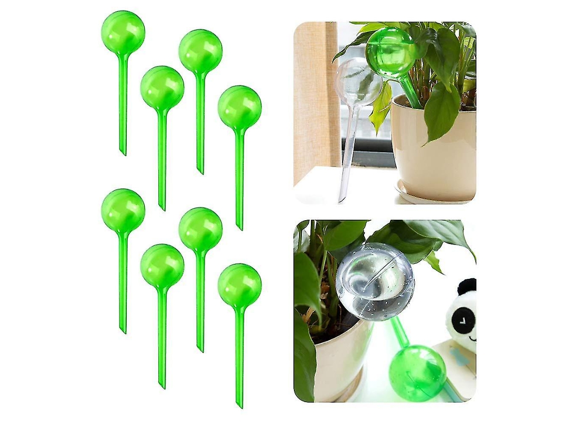 Juego de 8 bolas Riego de Rebe, dispensador de agua de plástico para plantas en maceta, tamaño S, verde (5*13 cm)