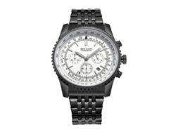 Reloj De Pulsera De Aleación Redondo Analógico Cuarzo Para Hombres Megir Moda