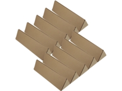 Tubos triangulares de papel kraft, ideales para mudanzas y embalaje. Paquete de 10 unidades.
