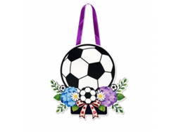 Adorno de madera para puerta con temática futbolística, 50 cm, para la decoración de salas de juegos y celebraciones de campeonatos.