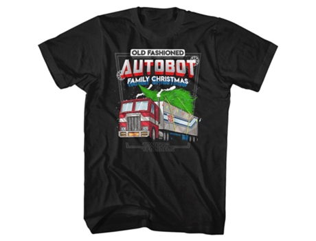 Camiseta ROCKINSTONE de Transformers de Navidad de la familia Autobot Old Fashioned (XXXL)