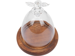 Vitrina Decorativa Con Base De Madera Y Cristal Transparente - Figuras De Paisajes Elegancia