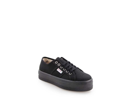 Zapatillas Barcelona Con Plataforma VICTORIA (Lona-Negro-31)
