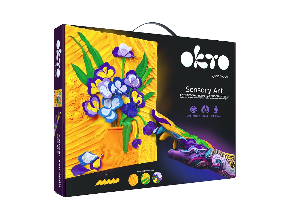Kit Pintura 3D Sensory Art OKTO 30X40Cm Lirios K10007