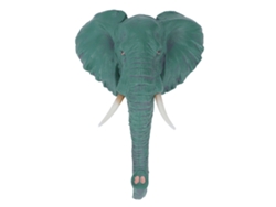Gancho De Pared Con Forma De Cabeza De Elefante De Estilo Retro Americano, De Resina, Decorativo Y Práctico.
