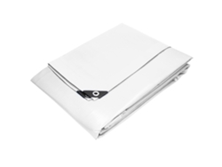 Lona protección impermeable con ojales polietileno cubierta 8x12m blanco 260g/m² ECD