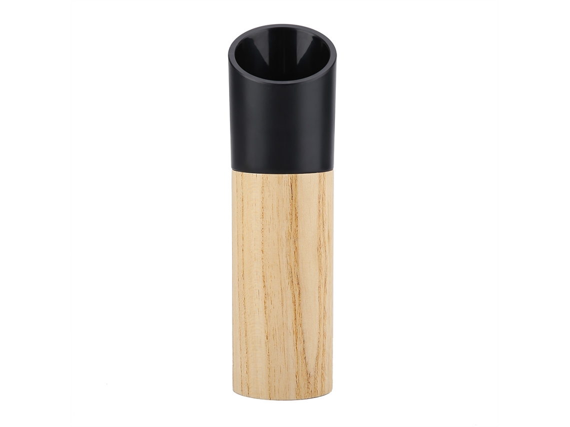 Molinillo De Pimienta Manual De Madera, Ecológico Y Seguro, Con Base De Cerámica Para Uso Doméstico, Color Negro.