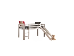 Cama Alta FURNLUX Pino (Blanco, Madera Maciza - 217X209X114 Cm / 90X200 Cm)