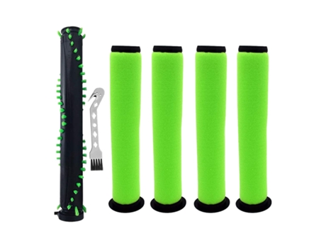 Conjunto de cepillo de rodillo y filtro de espuma para aspiradora inalámbrica Gtech Airram Mk2 K9, piezas de repuesto de cubierta de extremo de var...