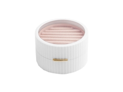 Caja de joyas de cuero PU portátil para viaje Kofihety