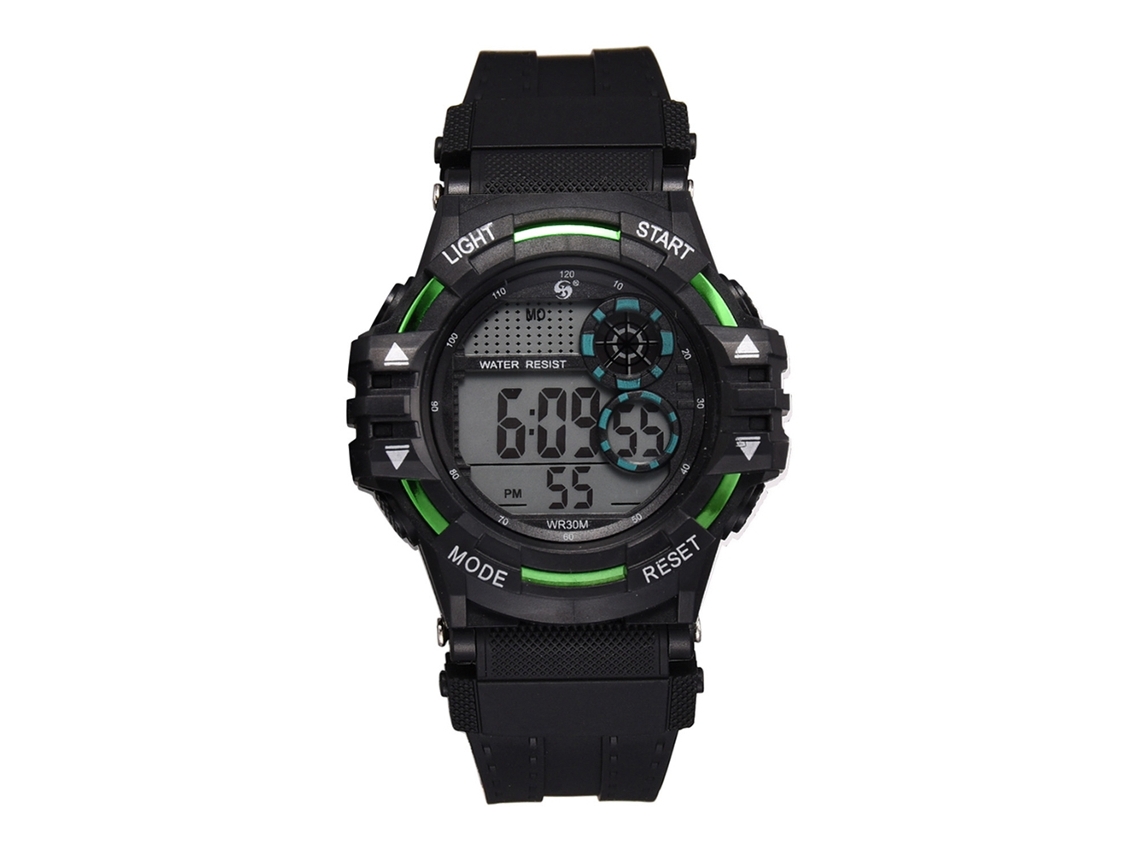 Reloj Deportivo Electrónico Resistente Al Agua Hasta 30 M Para Hombres Y Estudiantes - Verde