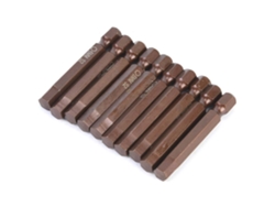 Juego de puntas magnéticas para destornillador eléctrico (alto 6,3 x 50 x 6,0 mm, 10 unidades)