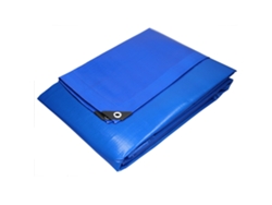 Lona con ojales, 8x12 m 260g/m², azul, de tejido de polietileno con revestimiento de polietileno en ambos lados