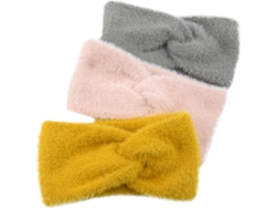 Lot De 3 Bandeaux D'hiver Larges En Fourrure Douce, Cache