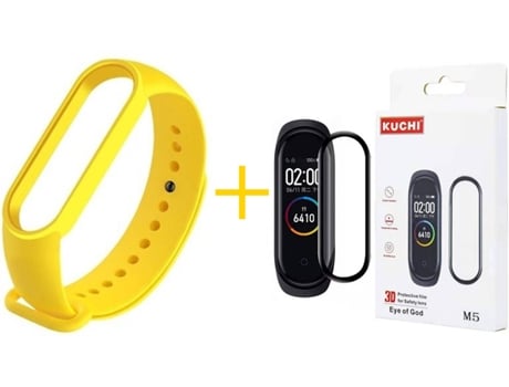 Correa + Protector Mi Band 6 KUCHI Silicona (Amarillo)