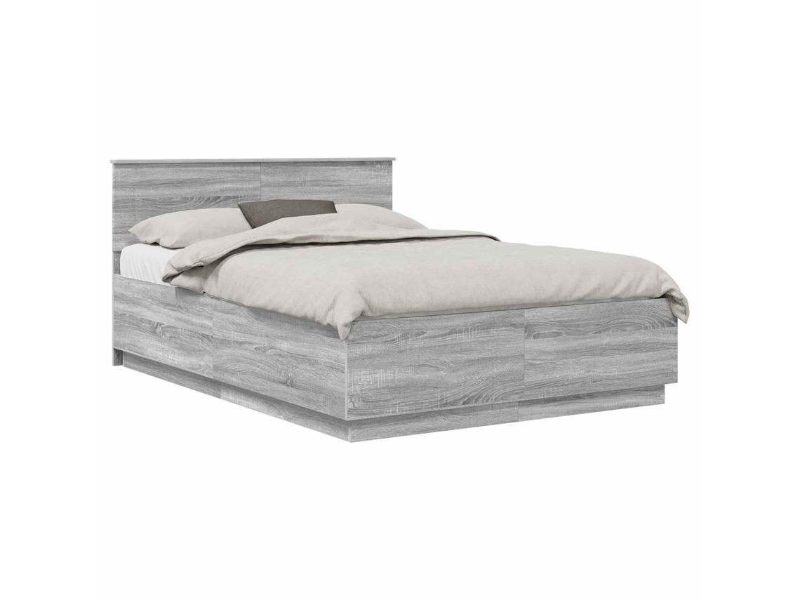 Maison Exclusive - Estructura De Cama Con Cabecera Gris Sonoma 150 X 200 Cm