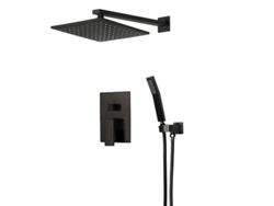 Mezclador de ducha con doble manija y control termostático automático, certificado CE, Azly Black OEM