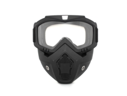 Casco De Motocicleta Con Gafas Protectoras, Visera Transparente Y Protección Ocular Contra El Viento.