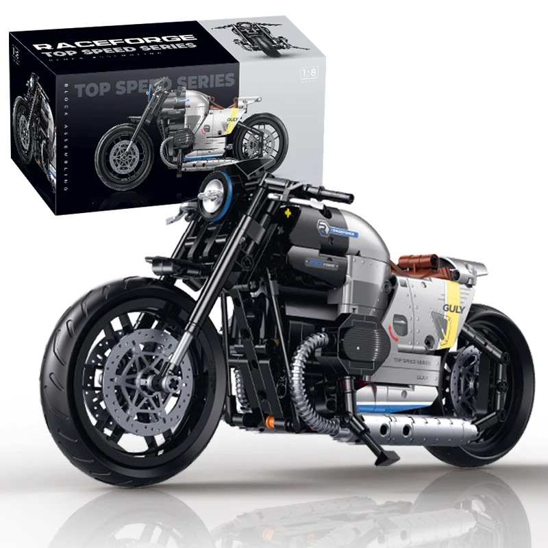 (508 Piezas) Nuevo Set De Construcción De Bloques De Motocicleta Moc (motocicleta A Escala 1:8) Para Armar.