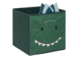 Caja de almacenamiento de dinosaurios H29cm Verde oscuro Verde oscuro ATMOSPHERA Interior Creator ATMOSPHERA Interior Creator