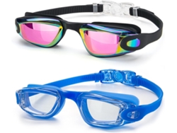 Gafas De Natación Para Niños (paquete De 2) Con Protección Uv, Antivaho Y Sin Fugas.
