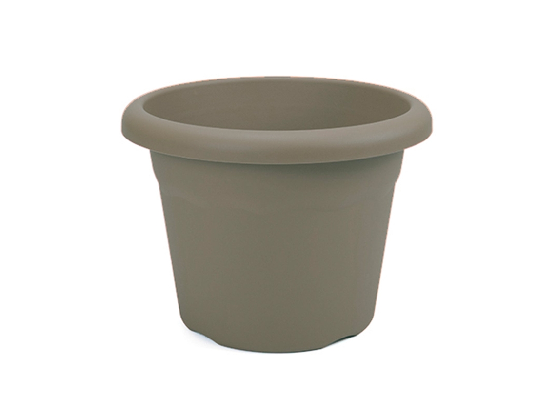 PLASTIKEN TERRA - Maceta Redonda Medida 35 cm 14L Taupe