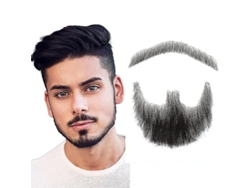 Barba Postiza Realista, 100% Cabello Humano Hecho A Mano, Barba Negra Para Hombres, Maquillaje, Entretenimiento/drama, Jnt