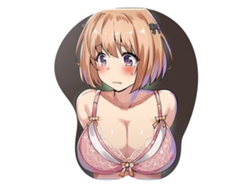 Anime Mouse Pad 3D Peito Sexy Antiderrapante Tapete de Borracha de Desenho Animado Suporte para Pulso Tapete de Descanso de Pulso de Lado Único Mouse