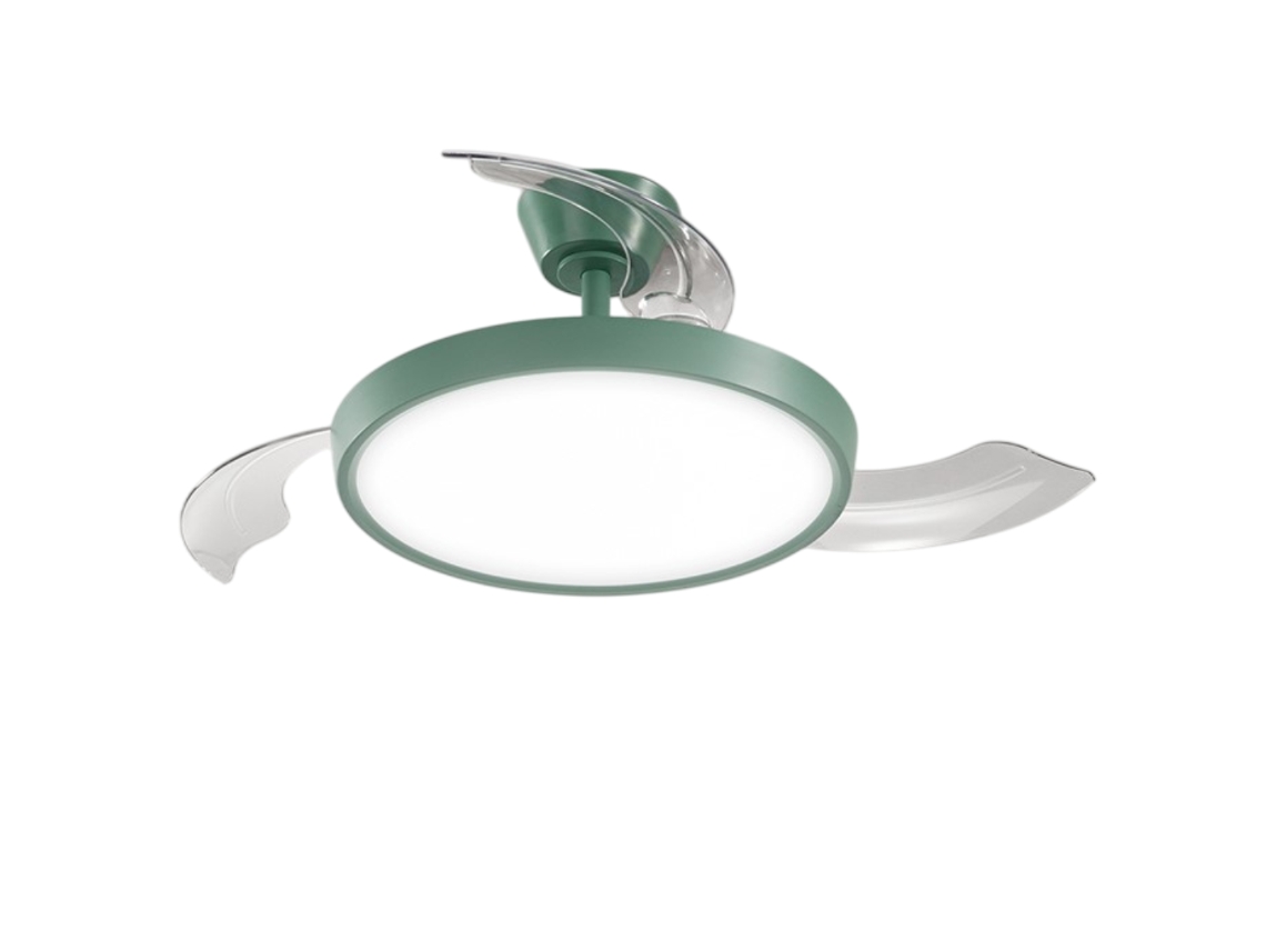 Ventilador de techo Perenz 7196 R CT Verde con luz Ø 106 cm, 3 aspas, 6 velocidades, motor DC 40w, silencioso
