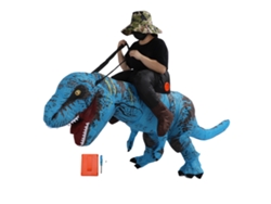 Disfraz Inflable De Dinosaurio Para Adulto, Impermeable, Para Fiesta De Cosplay De Halloween, Azul.
