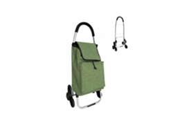 Carrinho Relaxdays Dobrável P/ Compras, Rodas Para Escadas, Compartimento Isotérmico, Bolsa Removível, 45l, 35 Kg, Verde