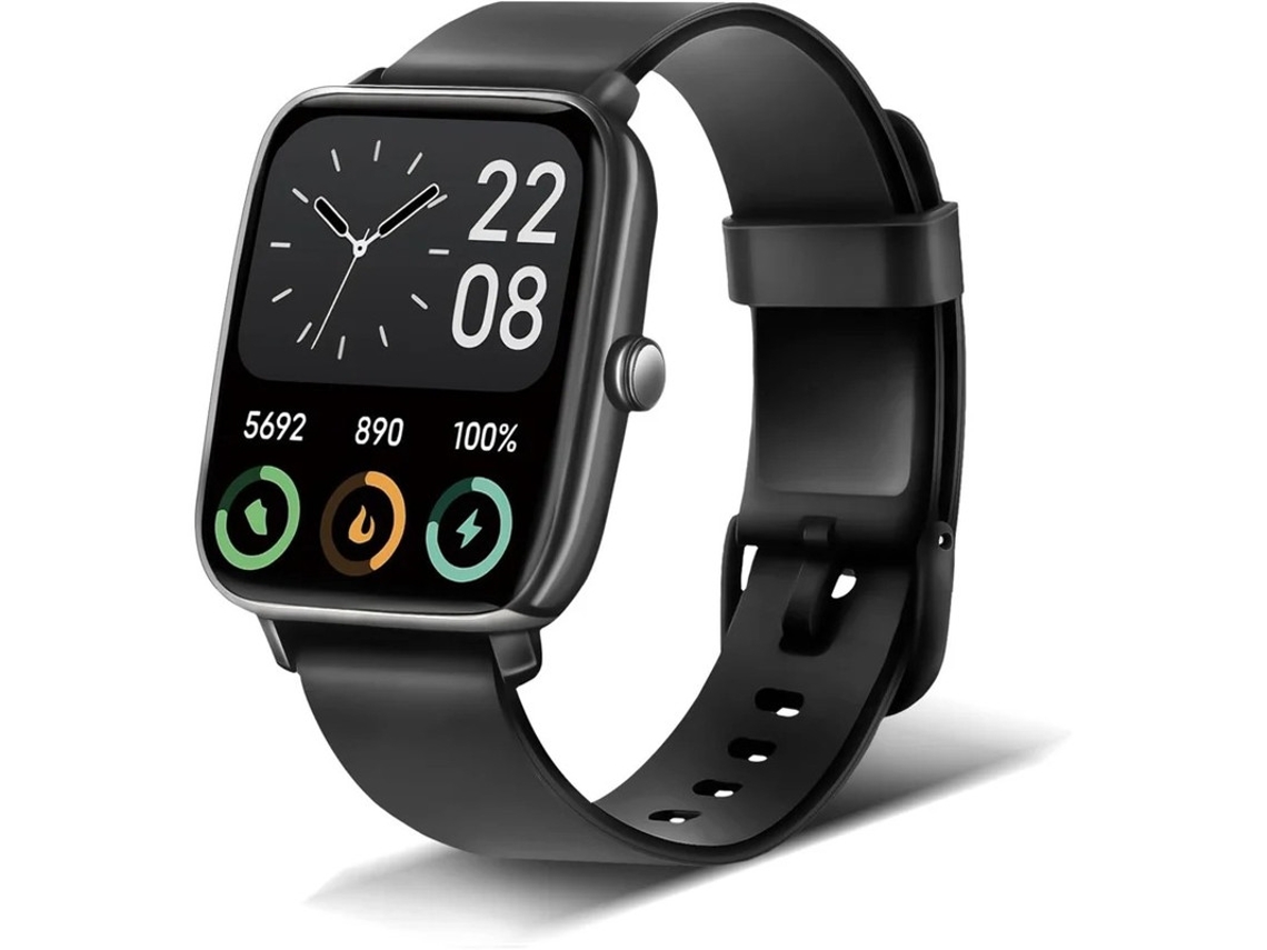 Reloj inteligente con Bluetooth, llamadas a Alexa integradas, monitor de actividad física HD de 1,8 pulgadas, frecuencia cardíaca, SpO2, sueño, color negro, Bestvite