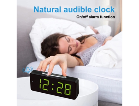 ELKUAIE Reloj despertador LED reloj de escritorio digital reloj de casa reloj luminoso